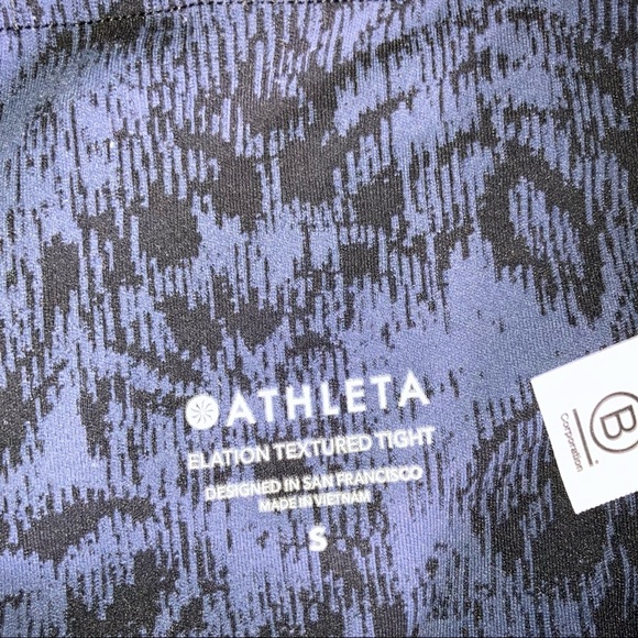 Athleta Bundle Elation Textured Leggings and Scoop Textured Tank Blue S - Picture 3 of 15
